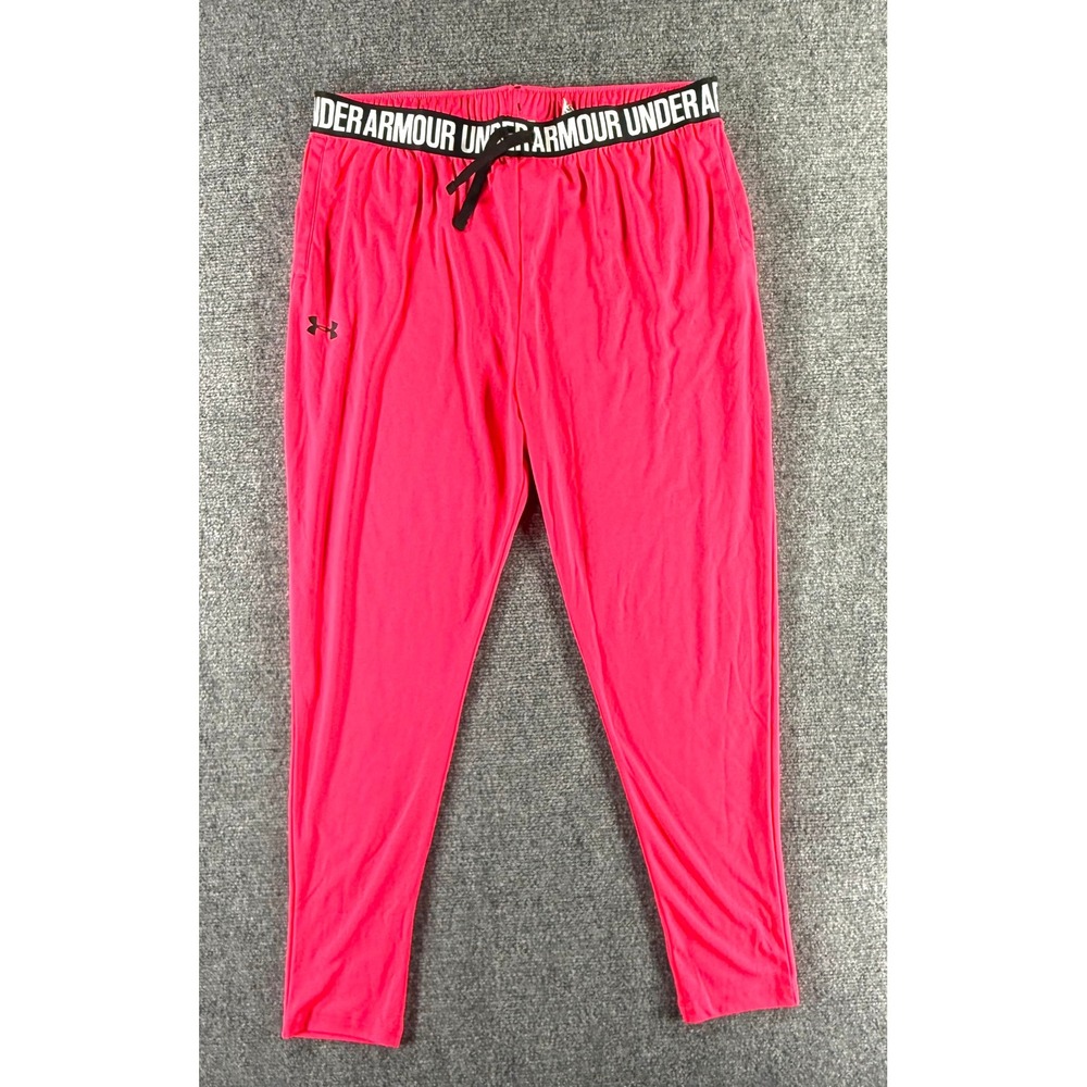 Under Armour HeatGear Pink Joggers Loose‎ Fit Athletic Pants Womens XL
